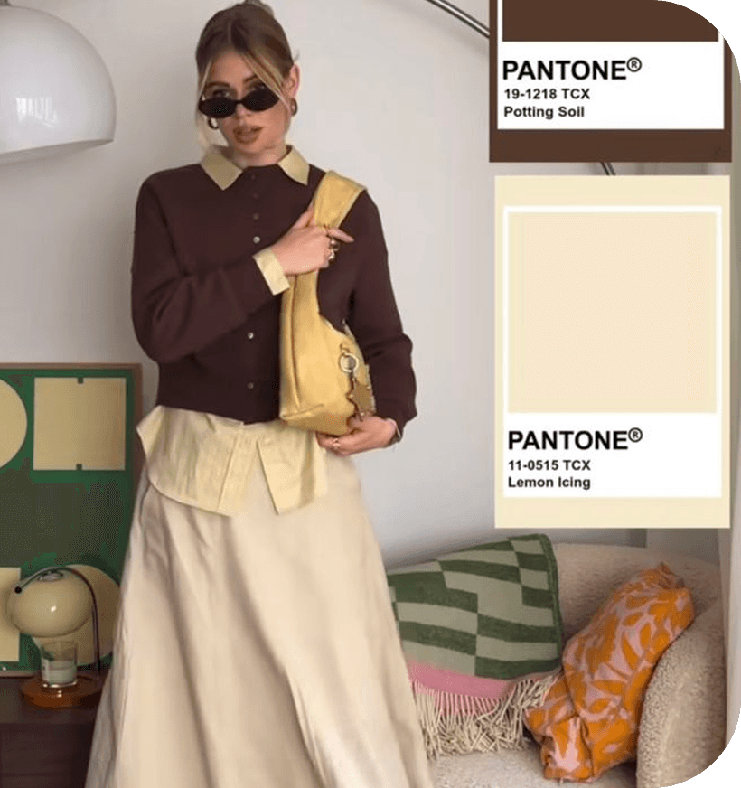 Fashion inspiration post with color palette